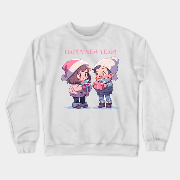 Christmas couple - Love is in the air Crewneck Sweatshirt by DemoArtMode